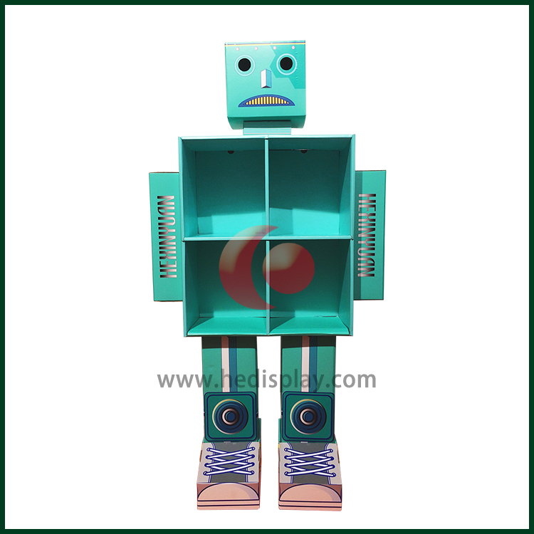 Robot Cardboard Display Rack Stand